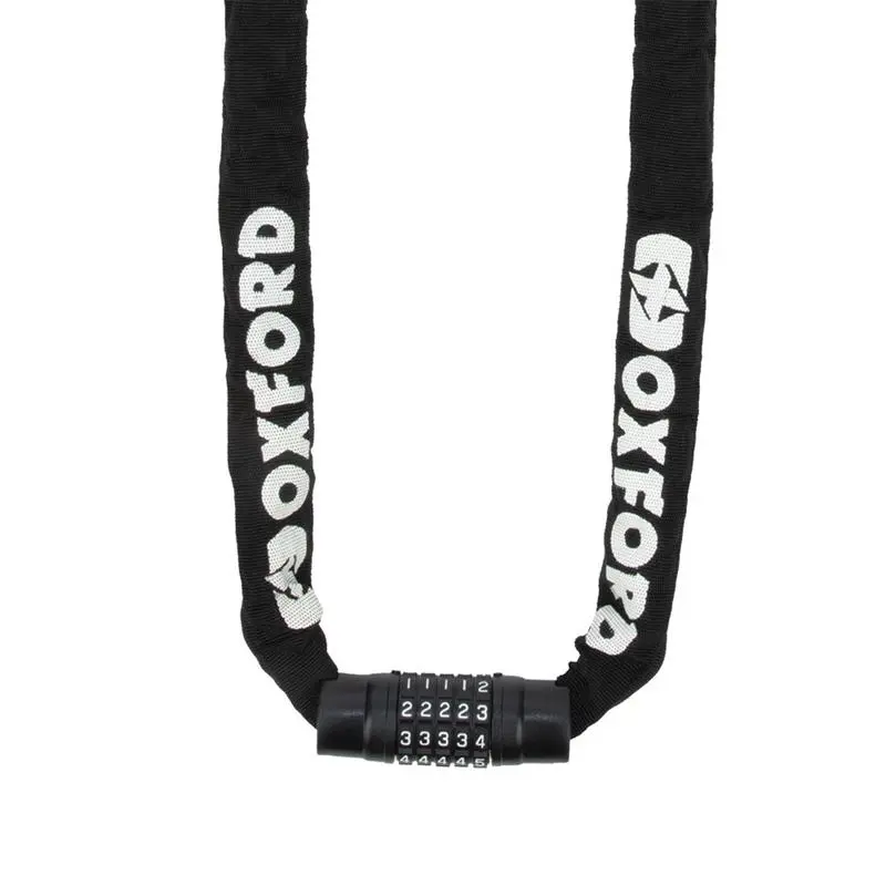 OXFORD řetěz zabezpečení proti krádeži COMBI CHAIN 8mm x 0.9m (oko 8mm) - (uzávěr na kód) (OXFORD řetěz zabezpečení proti krádeži COMBI CHAIN 8mm x)