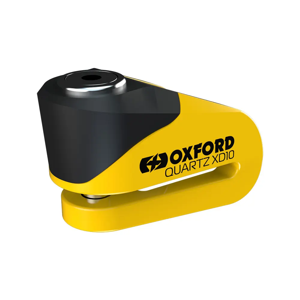 OXFORD zámek brzdového kotouče QUARTZ XD10 čep 10mm, barva žlutá/černá (starý kód: LK267) (OXFORD zámek brzdového kotouče QUARTZ XD10 čep 10mm, barva)