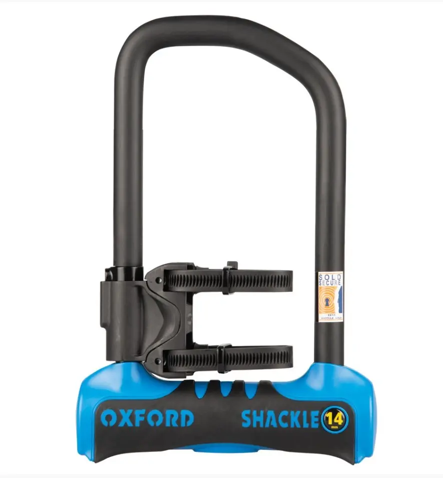 OXFORD ochrana proti krádeži visací zámek SHACKLE 14 PRO U-LOCK 260mm x 177mm barva modrá (OXFORD ochrana proti krádeži visací zámek SHACKLE 14 PRO)