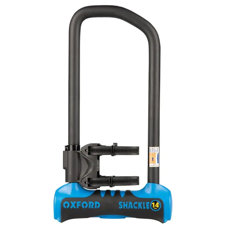 OXFORD zabezpečení proti krádeži zámek s lankem SHACKLE 14 PRO DUO U-LOCK + CABLE 320mm x 177mm barva modrá ( )