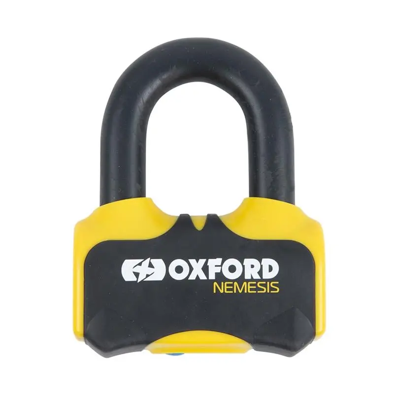 OXFORD zabezpečení proti krádeži zámek na brzdový kotouč NEMESIS 16mm barva žlutá fluorescenční (OXFORD zabezpečení proti krádeži zámek na brzdový)
