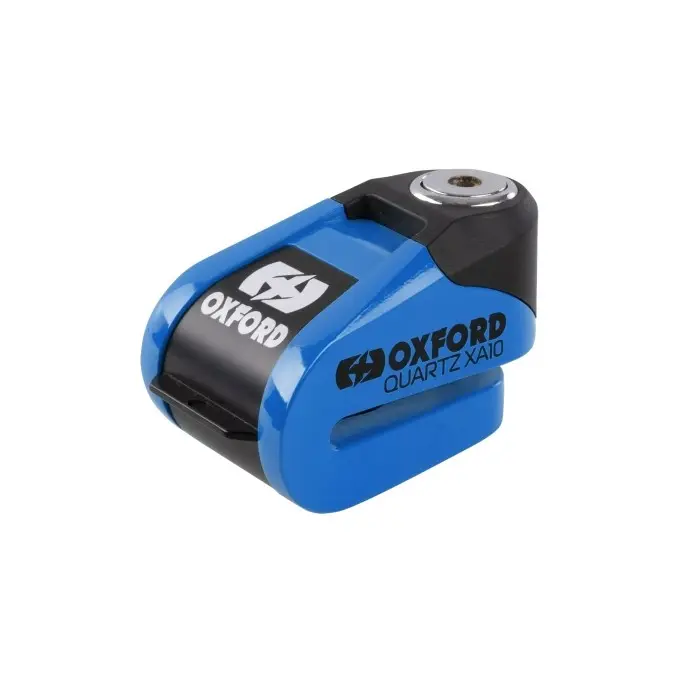 OXFORD AKCE zámek brzdového kotouče s alarmem QUARTZ XA10, čep 10 mm, barva modrá (OXFORD AKCE zámek brzdového kotouče s alarmem QUARTZ XA10, čep 10)