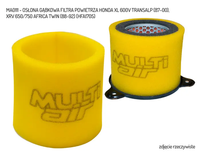 MULTI AIR přídavný houbový kryt vzduchového filtru HONDA XL 600V TRANSALP (87-00), XRV 650/750 AFRICA TWIN (88-92) (HFA1705) ( )