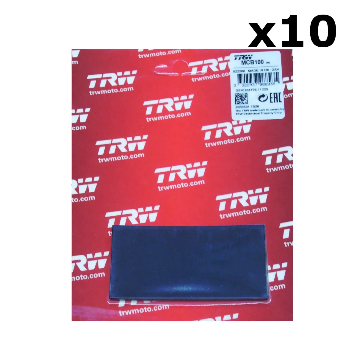TRW ZF 10 kompletů protivibračních podložek pod brzdové destičky (4 ks 80x40mm) ( )