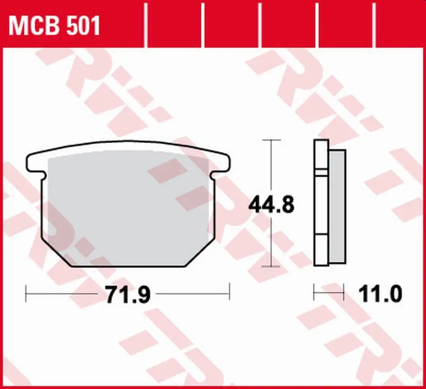TRW ZF brzdové destičky KH065 organické SUZUKI GS 550 78-82,GR 650 83-89, GSX 750S KATANA 82-84, GSX 1100E/L 80-83 přední ( )
