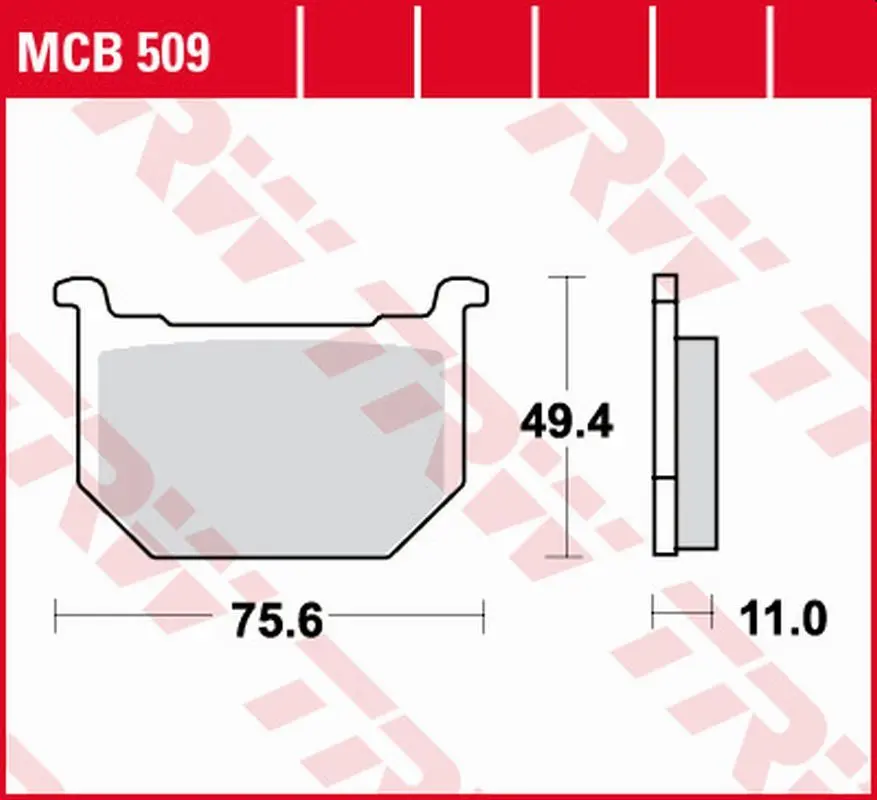 TRW ZF brzdové destičky KH051 organické SUZUKI GN 250 82-99, GSX 400 80-84, GSX 750 80-87, GS 850G/GS 1000G/GS 1100G 80-81, 84-86 přední ( )
