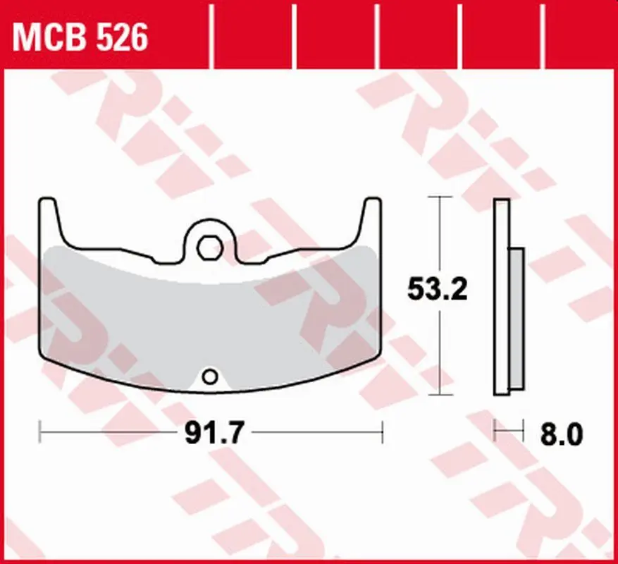 TRW ZF brzdové destičky KH080 organické HONDA VT 250F 83-87, CBX 400F 82-84, VT 500E 83-85, CBX 550 82-84 přední (TRW ZF brzdové destičky KH080)