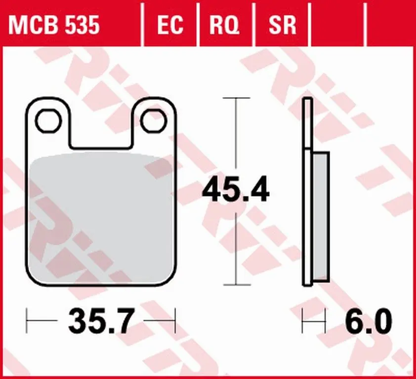 TRW ZF brzdové destičky KH115 organické KTM SX 60 / 65 98-01, SUZUKI AY 50 97-06, YAMAHA TZR 50 03-, přední / zadní (TRW ZF brzdové destičky KH115)