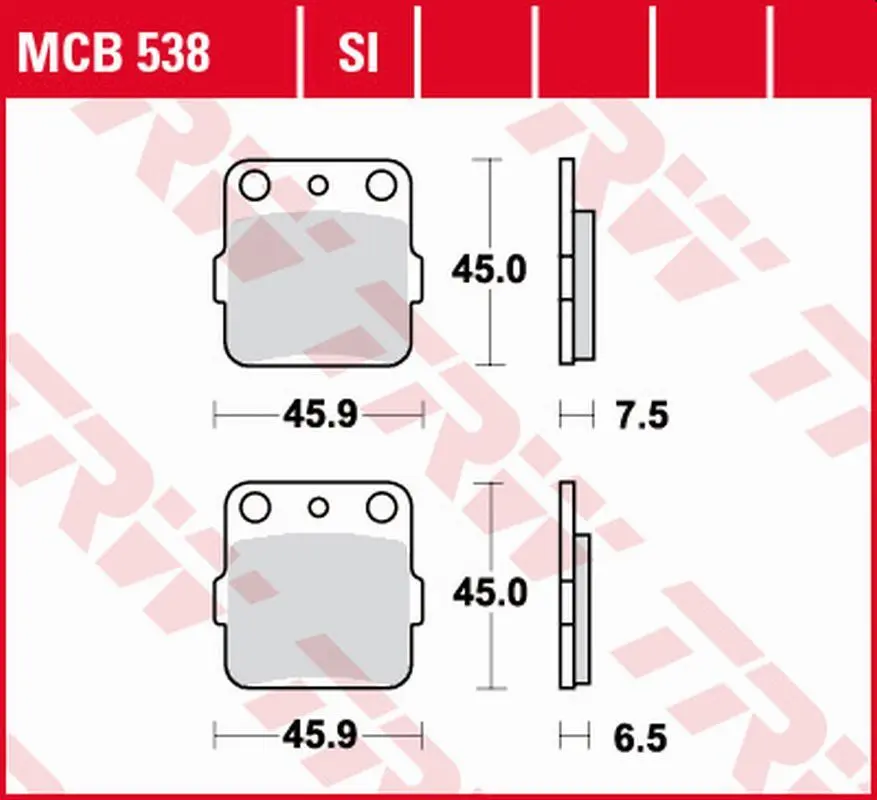 TRW ZF brzdové destičky KH084 sintrované street HONDA ATC 250R 82-84, ATC 350X 85-, SUZUKI RM 125 88, zadní HONDA TRX 500 12-, přední (TRW ZF brzdové)
