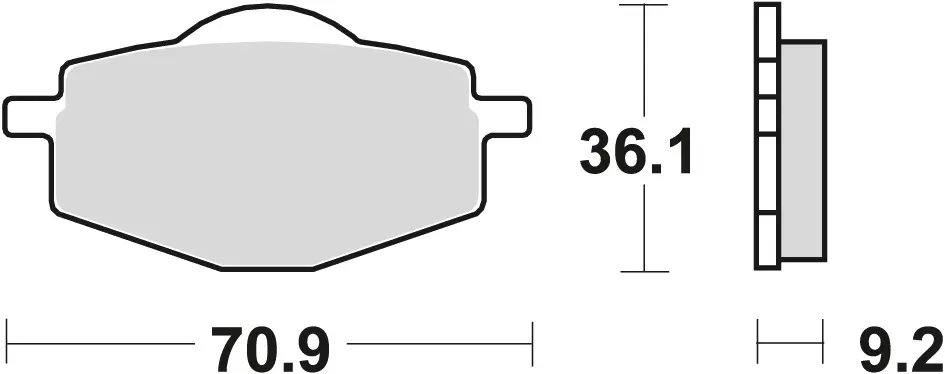 TRW ZF brzdové destičky KH101 organické YAMAHA TDR 50 88-02, DT 80 85-97, DT 125 82-06, TDR 125 93-02, XT 350 85-95, XT 500 76-81, XT 600 87-03, XTZ