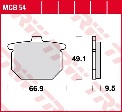 TRW ZF brzdové destičky KH31 organické HONDA CX 500 79-84, CB 750 77-81, CB 900 79-81, CBX 1000 79, GL 1000 / 1100 78-81, přední/zadní (TRW ZF)