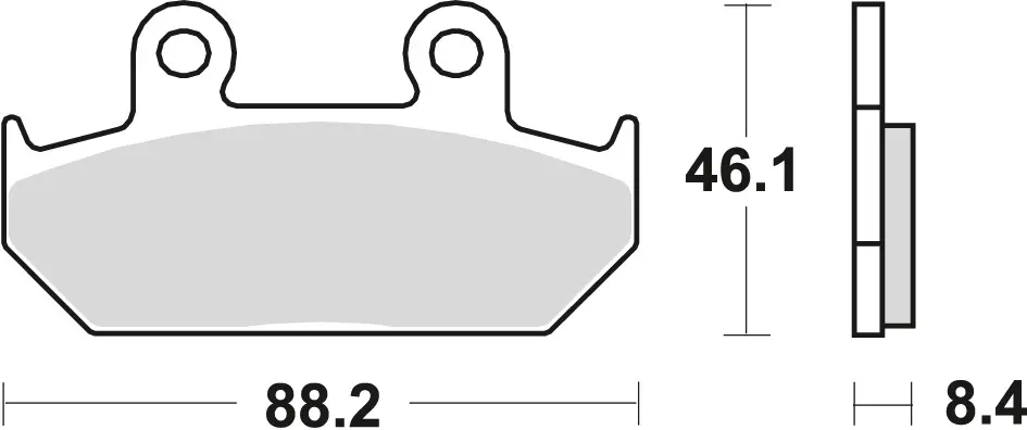 TRW ZF brzdové destičky KH124 KH412 organické HONDA VT 600 SHADOW 88, NX 650 DOMINATOR 90-94, VFR 750 86-87, CBR 1000 F 87-88, přední (TRW ZF brzdové)