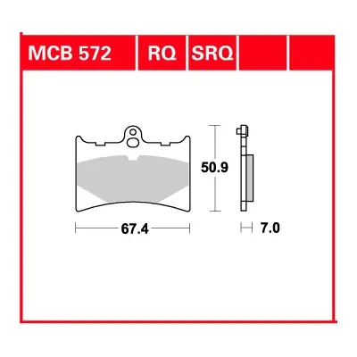 TRW ZF brzdové destičky KH126 organické APRILIA AF 125 89-92, RS 125 95-06, GILERA NORDWEST 600 91-93, MOTO GUZZI QUOTA 1000 89-97, přední/zadní ( )