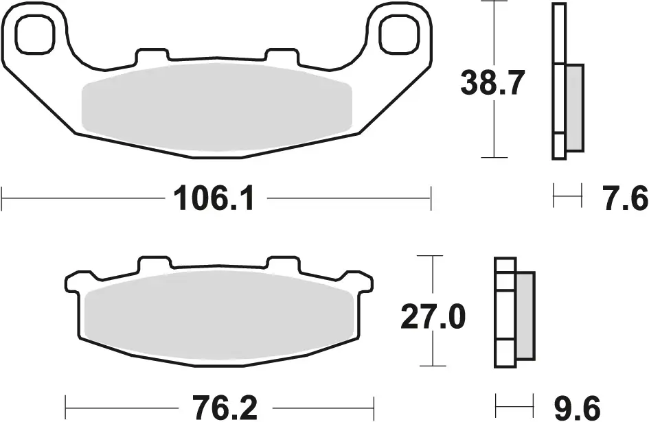 TRW ZF brzdové destičky KH141 sintrované STREET KAWASAKI GPZ 500 94-04, ZR 550 91-95, SUZUKI RGV 250 91-92, GSX 1100G 94-95, přední/zadní (TRW ZF)