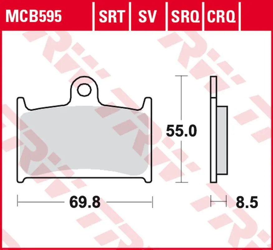 TRW ZF brzdové destičky KH236 sintrované TRACK SUZUKI GSX-R 400 90-95, GSX-R 750 88-93, GSX-R 1000 89-92,TRIUMPH DAYTONA/SPEED TRIPLE/SPRINT 900/955