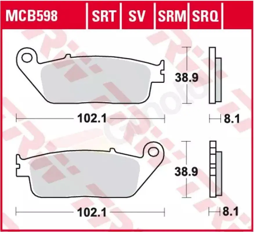 TRW ZF brzdové destičky KH142 sintrované závodní BMW C-EVOLUTION 14-, C 650 11-, SUZUKI BURGMAN 650 04- přední (TRW ZF brzdové destičky KH142)