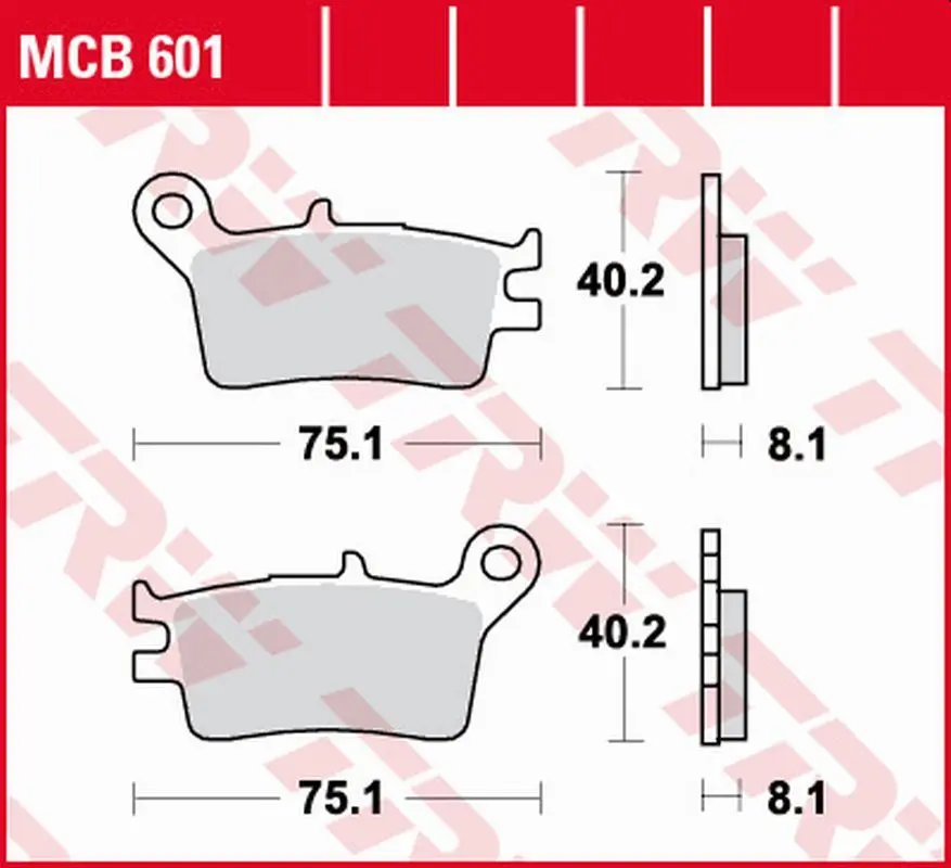 TRW ZF brzdové destičky KH153 organické HONDA CRM 250R 89-90 zadní (TRW ZF brzdové destičky KH153 organické HONDA CRM 250R 89-90 zadní)
