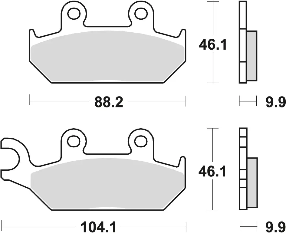 TRW ZF brzdové destičky KH172 organické YAMAHA XT 600 90-03, XTZ 660 91-99, přední (TRW ZF brzdové destičky KH172 organické YAMAHA XT 600 90-03, XTZ)