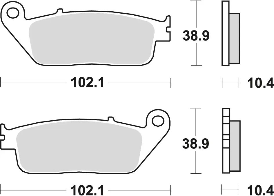TRW ZF brzdové destičky KH196 organické HONDA CBR 1000F, 90-92 ST 1100 90-95, YAMAHA MT-01 05-12, zadní (TRW ZF brzdové destičky KH196 organické)