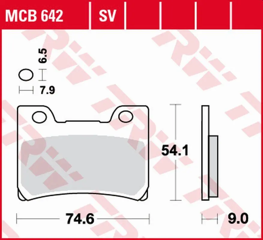 TRW ZF brzdové destičky KH123 organické YAMAHA FZR 1000 GENESIS 91-93 přední ( )