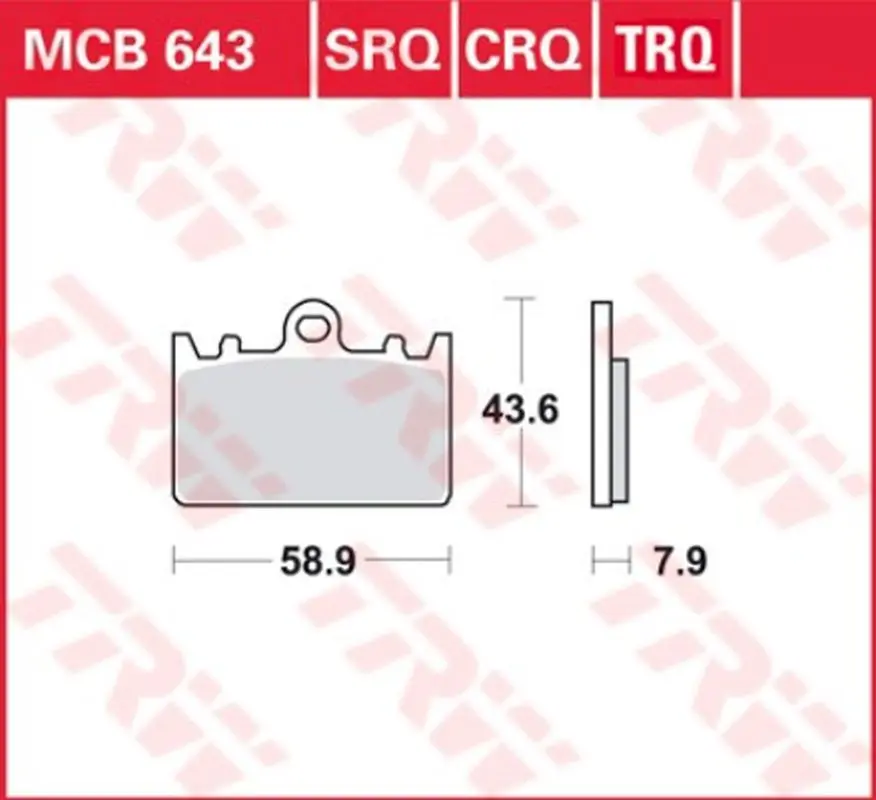 TRW ZF brzdové destičky KH180 sintrované závodní KAWASAKI ZXR 400L 91-03, přední (TRW ZF brzdové destičky KH180 sintrované závodní KAWASAKI ZXR 400L)