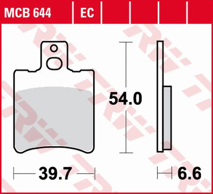 TRW ZF brzdové destičky KH193 organické APRILIA RS 50 95-98, SR 50 93-04, YAMAHA YA/YM 50 95-98, YQ 50 AEROX 96-12, BWS 100 99-, přední ( )