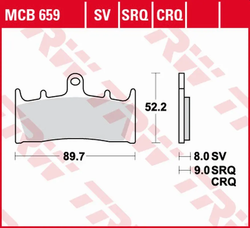 TRW ZF brzdové destičky KH188 karbonové závodní KAWASAKI ZX-6R/ZX-7R 96-02, ZX-9R 96-01, ZRX 1100 96-00, ZRX 1200 01-06, ZX-12R 00-03, SUZUKI GSX-R