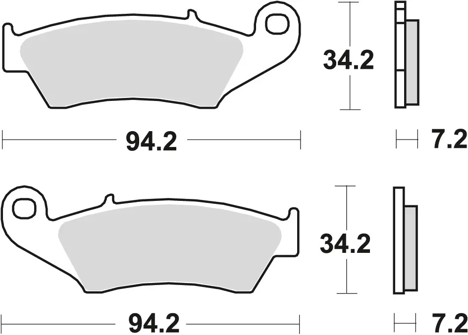 TRW ZF brzdové destičky KH185 KH389 sintrované OFFROAD HONDA XL 125 03-08, XR 400 96-03, XLV 650 TRANSALP 97-13, XRV 750 AFRICA TWIN 93-03, KAWASAKI