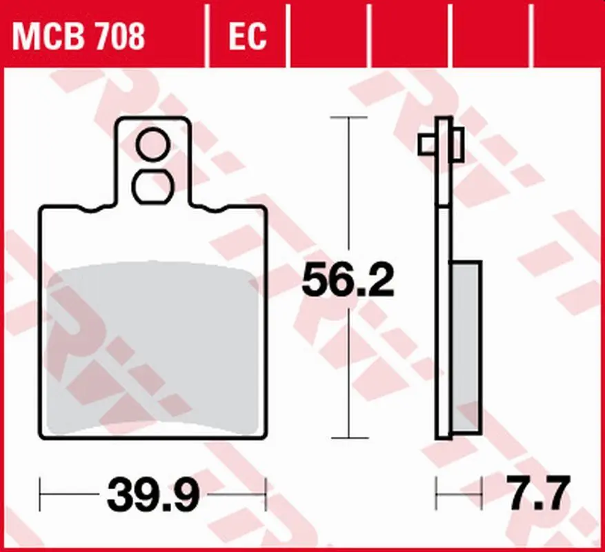 TRW ZF brzdové destičky KH47 organické APRILIA LEONARDO 125/150 96-99, SYM JET 50 07-15, CAGIVA CUCCIOLO 50 97-, přední (TRW ZF brzdové destičky KH47)