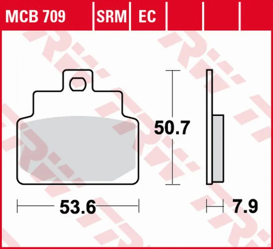 TRW ZF brzdové destičky KH301 organické SCARABEO 4T 100 01-09, COMPANY 125 09-13, LEONARDO 125 99-05, MOJITO 125 02-12, SR 150 00-02 přední (TRW ZF)