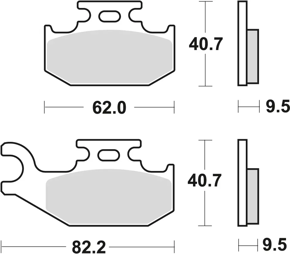 TRW ZF brzdové destičky KH317 sintrované OFFROAD SUZUKI LTF 500 03-04, YAMAHA YXR 660 04-06 YFM 700 RAPTOR 06-, zadní (TRW ZF brzdové destičky KH317)