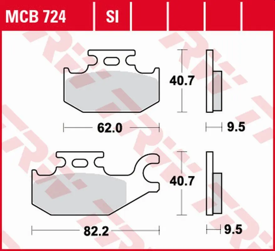 TRW ZF brzdové destičky KH organické BENELLI CAFFE NERO 250 08-, SUZUKI UH 125 BURGMAN 07-, UX 125/150 SIXTEEN 08-13, UH 200 BURGMAN 07-, zadní (TRW)