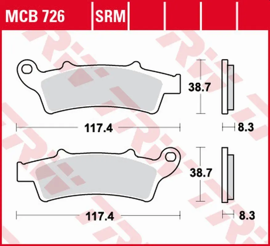 TRW ZF brzdové destičky KH324 sintrované APRILIA ATLANTIC 125 03-, SCARABEO 125 04-10, ATLANTIC 200 02-05, SCARABEO 200 07-12, KYMCO PEOPLE 125 10-,