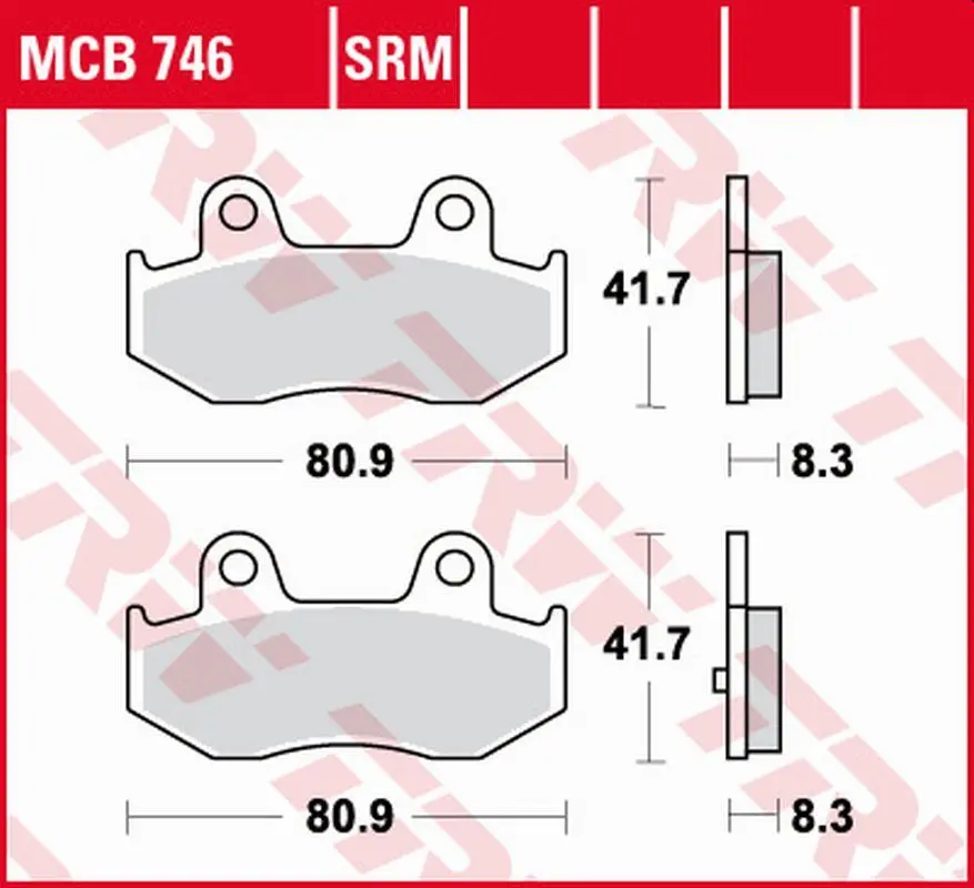 TRW ZF brzdové destičky KH323 sintrované KAWASAKI SC 250 EPSILON 02, SUZUKI AN 400 BURGMAN 03-06, zadní, ITALJET JACK 125 07, přední/zadní (TRW ZF)