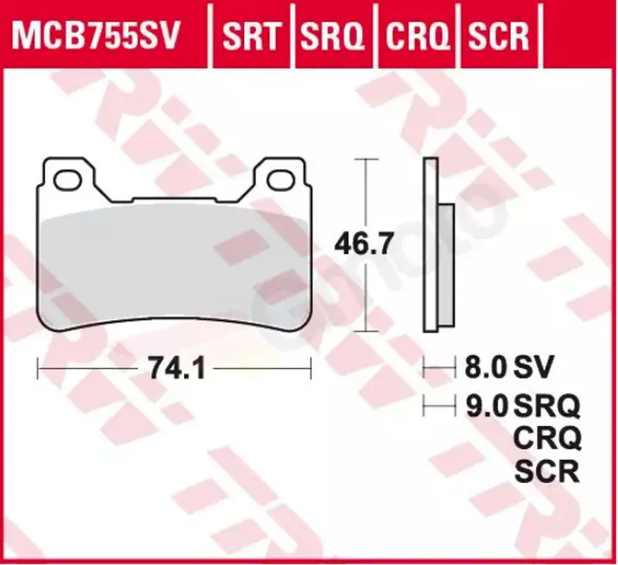 TRW ZF brzdové destičky KH390 HONDA CBR 600RR 05-16, CBR 1000 FIREBLADE 04-16, přední sintrované závodní (nahrazuje MCB755SRQ) ( )