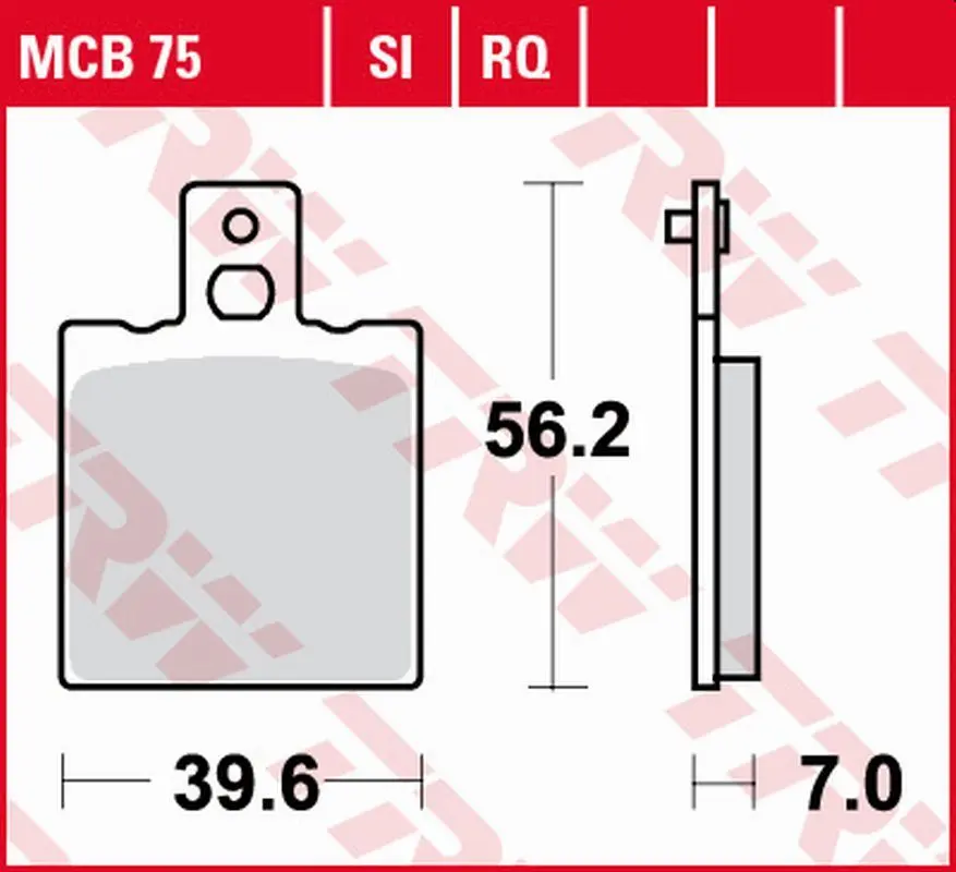 TRW ZF brzdové destičky KH047 sintrované OFFROAD CAGIVA W8 125 92-95, RIVER 600 94-97, ELEFANT 650/750 85-89 zadní, HUSQVARNA CR 250 84-89, TC 500