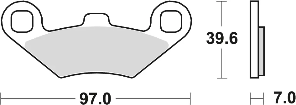 TRW ZF brzdové destičky KH159 sintrované OFFROAD POLARIS SPORTSMAN 400 98-, SCRAMBLER 500 01-10, SPORTSMAN 700 / 800 07-09, přední/zadní (TRW ZF)