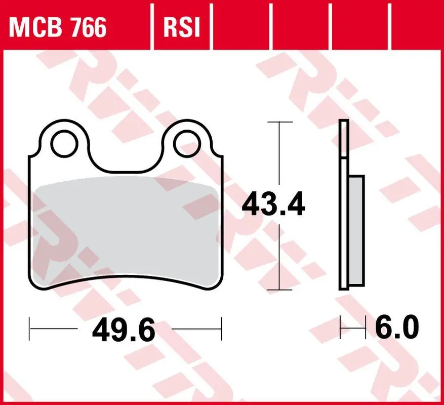 TRW ZF brzdové destičky KH303 organické GAS GAS TXT 125/200/250/280/300 04-11, SHERCO TRIALS 125/250/290/320 06-, HONDA COTA 300RR 16-, přední, AJP
