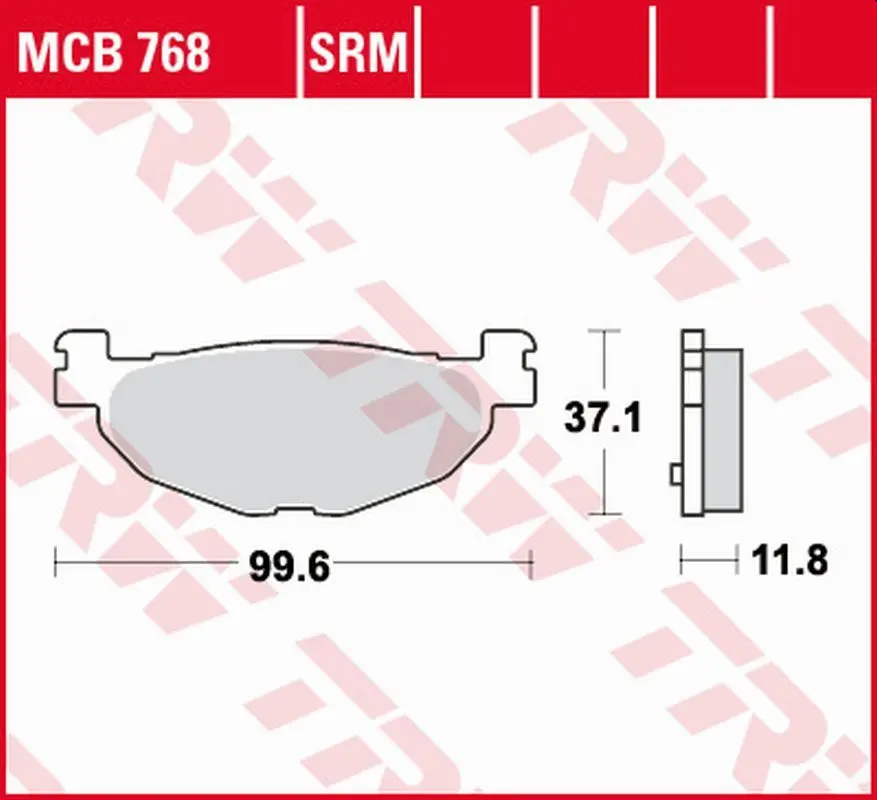 TRW ZF brzdové destičky KH408 sintrované BETA EVO 80 09-, přední, YAMAHA YP 400 MAJESTY 04-13, XP 500 T-MAX 04-11 zadní (TRW ZF brzdové destičky)