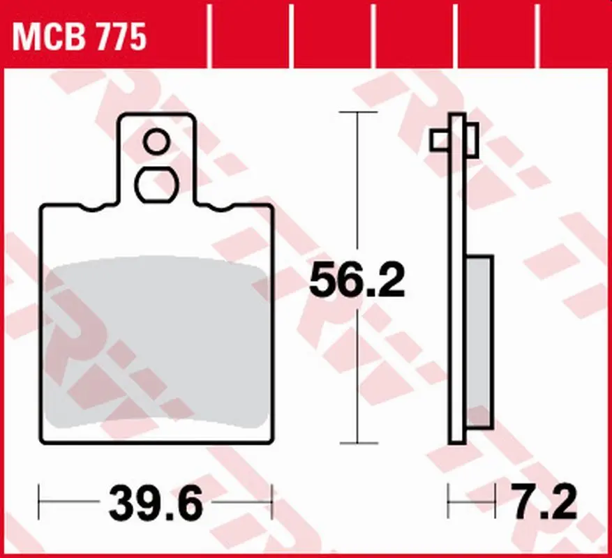 TRW ZF brzdové destičky KH47 organické APRILIA RS 125 EXTREMA 92-06 zadní (TRW ZF brzdové destičky KH47 organické APRILIA RS 125 EXTREMA 92-06 zadní)