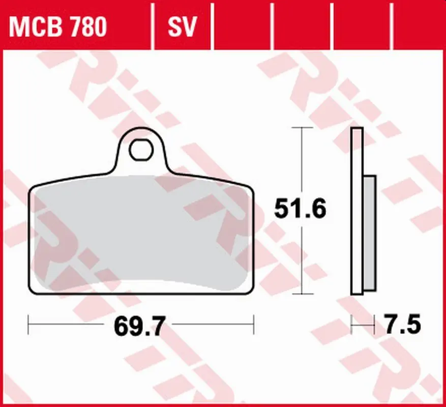 TRW ZF brzdové destičky KH399 sintrované STREET APRILIA RS4 50/125 11-, DERBI GPR 50 2T 09-16, GPR 125 2T/4T 04-16, PEUGEOT XR-7 50 08-11, RIEJU RS-3