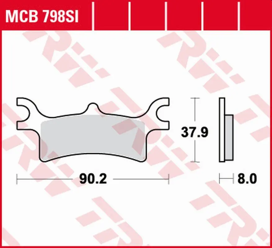 TRW ZF brzdové destičky KH314 sintrované OFFROAD POLARIS SPORTSMAN 400 03-05, SPORTSMAN 450 06-07, SPORTSMAN 500 03-08, SCRAMBLER 500 05-10, SPORTSMAN