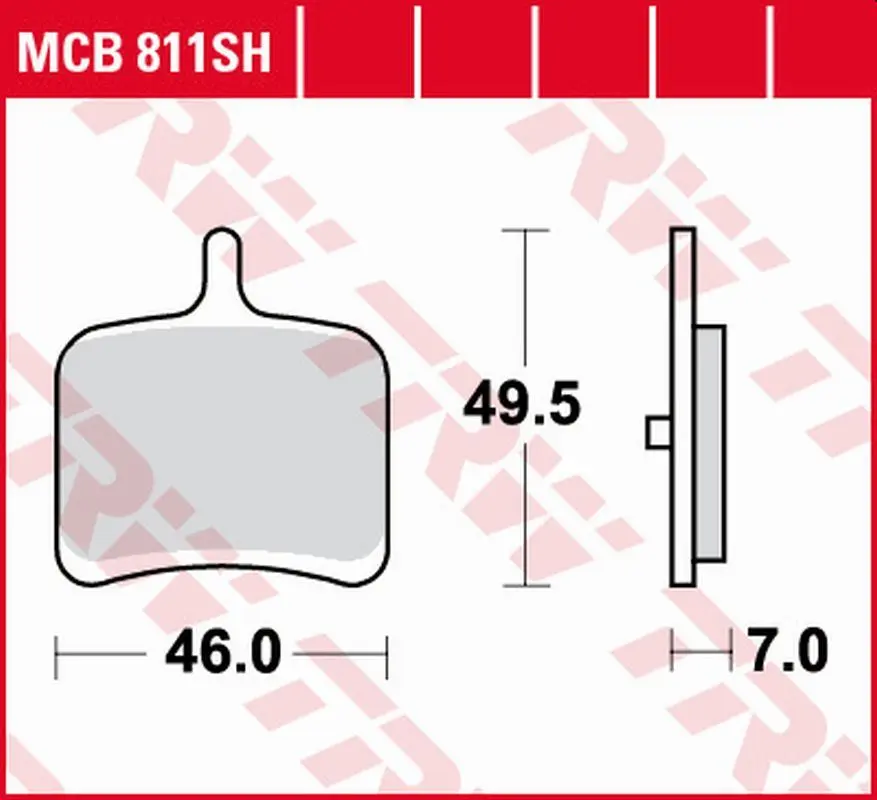 TRW ZF brzdové destičky KH460 sintrované STREET BUELL R/CR 1125 XB3 08-10, EBR RX/SX 1190 14-, zadní (TRW ZF brzdové destičky KH460 sintrované STREET)