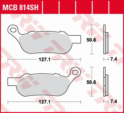 TRW ZF brzdové destičky KH458 sintrované STREET HARLEY-DAVIDSON 1584 / 1690 / 1750 / 1800 08-, zadní (TRW ZF brzdové destičky KH458 sintrované STREET)