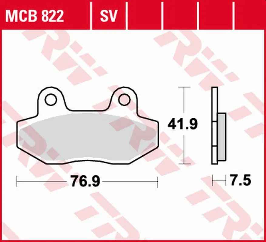 TRW ZF brzdové destičky KH086 sintrované STREET HYOSUNG GT 03-17, GV 125 00-17, XRX 99-14, GT 250 04-14, GT 650 04-, GV 650 04-10, SYM WOLF CLASSIC