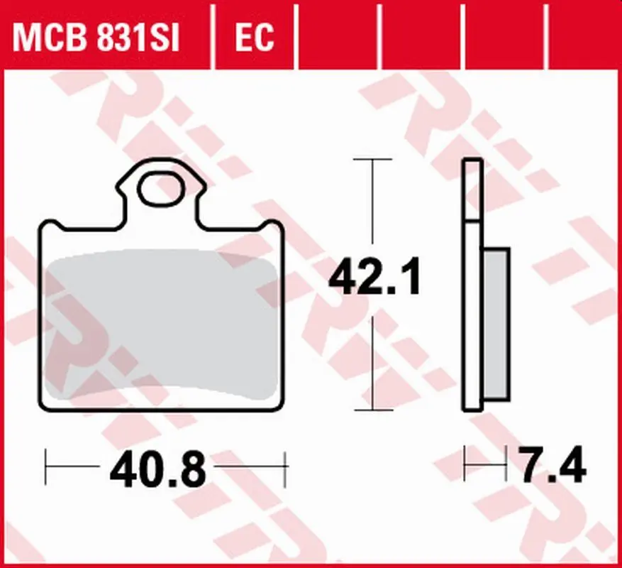 TRW ZF brzdové destičky KH602 ECO organické HUSQVARNA CR 65 12-, TC 85 14-, KTM SX 85 11-, FREERIDE 250/350 12-15 zadní (TRW ZF brzdové destičky)
