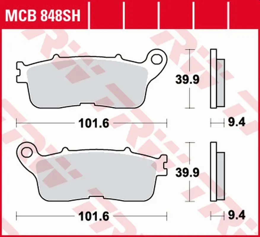 TRW ZF brzdové destičky KH636 sintrované STREET HONDA VFR 1200F 10-16, VFR 1200X CROSSTOURER 12-, zadní (TRW ZF brzdové destičky KH636 sintrované)