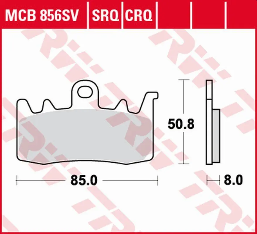 TRW ZF brzdové destičky KH630 karbonové závodní BMW R 1200R/RS 14-18, S 1000XR 17-, R 1200GS/ADV 13-18, R 1250R/RS 19-, DUCATI 899/959 PANIGALE 14-19,