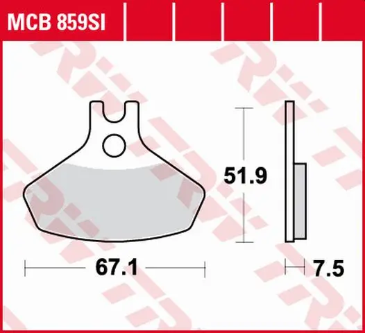 TRW ZF brzdové destičky KH468 sintrované OFFROAD CAN-AM DS. 450 08-15, přední (TRW ZF brzdové destičky KH468 sintrované OFFROAD CAN-AM DS. 450 08-15,)