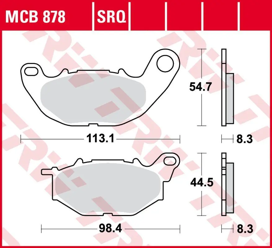 TRW ZF brzdové destičky KH663 sintrované TRACK YAMAHA YZF 250R 15-, X-MAX 300 18-, YZF R3 15-, MT-03 17-, přední (TRW ZF brzdové destičky KH663)